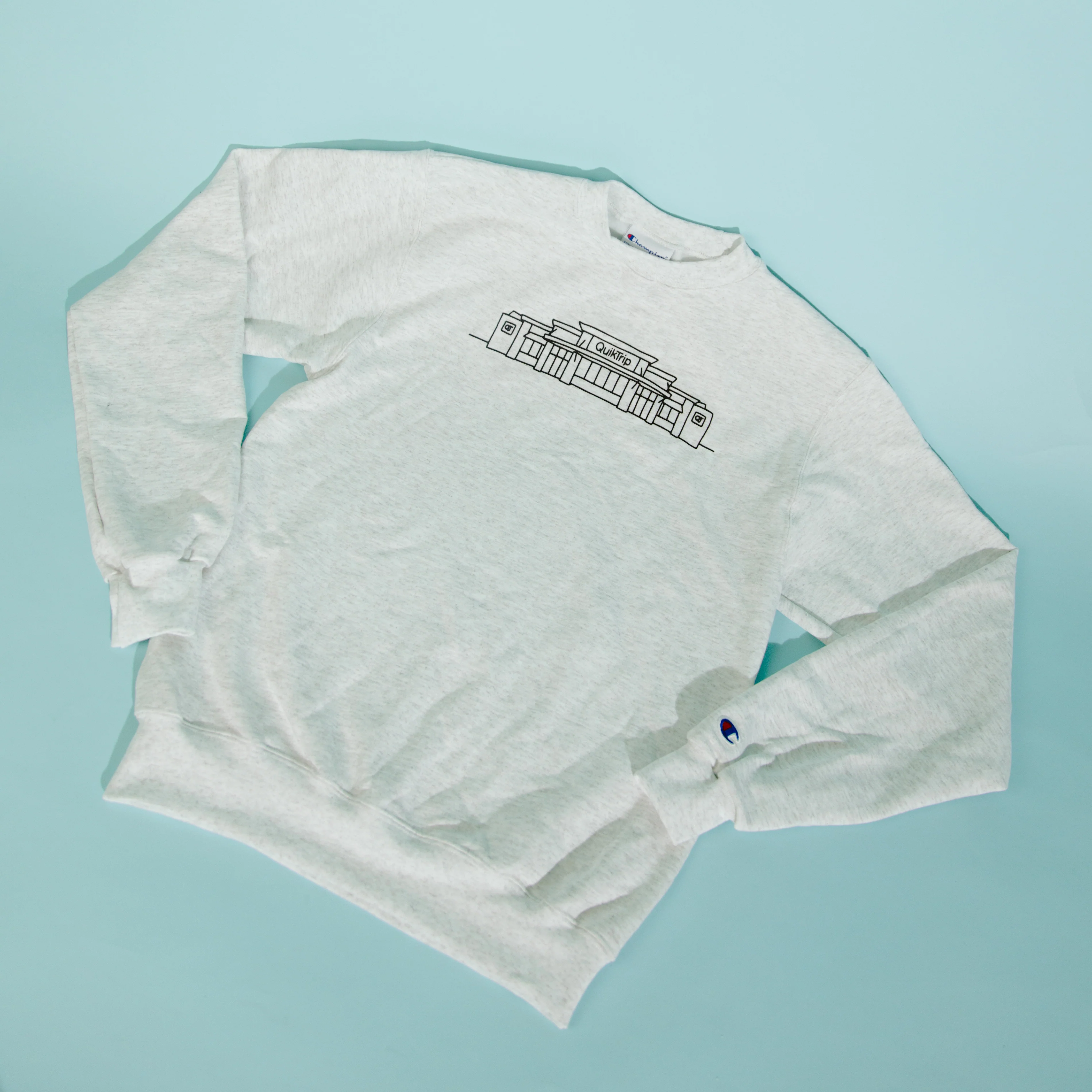 QuikTrip Gray Champion Crewneck Sweatshirt